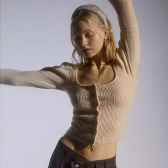 Urban Outfitters Sweaters - UO Ashley Puff-Sleeve Cardigan